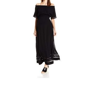 Ripe black off shoulder Maternity dress